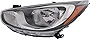 Evan-Fischer Headlight Assembly Compatible with 2012-2014 Hyundai Accent Halogen Standard Type Hatchback/Sedan Driver Side