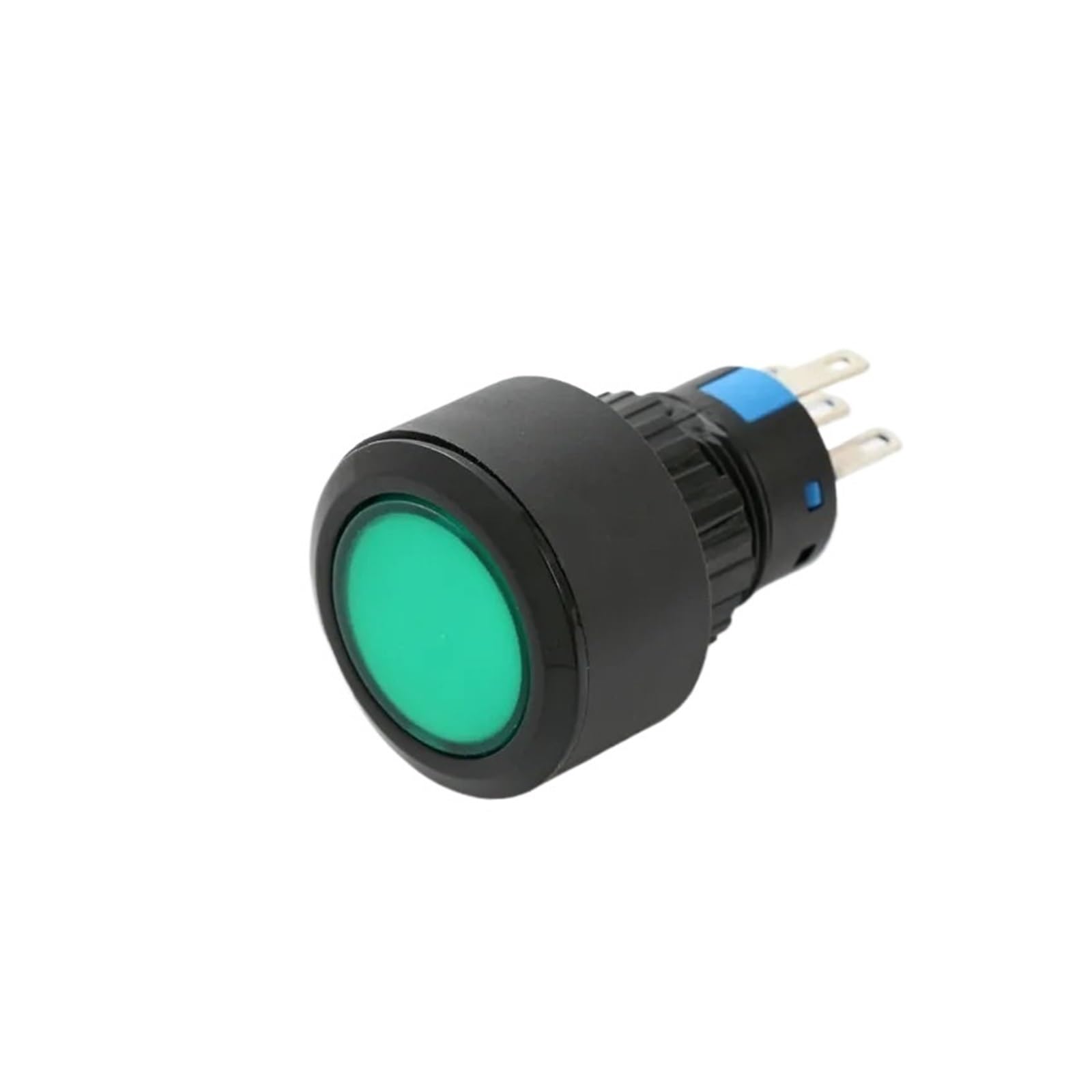 Interrupteur bouton-poussoir plat vert pour commande de garage 24V