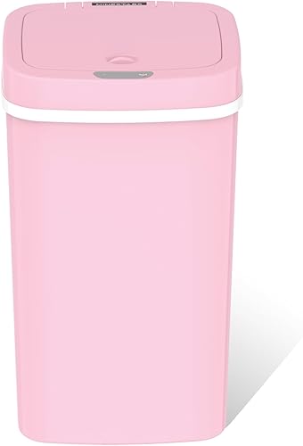 Ninestars NPT-16-1YL - Cubo de basura de 4.2 galones  16 litros de plástico ABS con sensor de movimiento, color amarillo