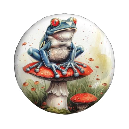 Image of Frog Spare Tire Cover Weatherproof Universal Wheel Protectors Wheel Covers for Rv Camper Travel Trailer SUV Truck 17 Inch