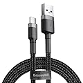 Baseus Cafule Cable - USB to USB-C Connect & Charge Cable 3 A, 0.5 m (Grey/Black)