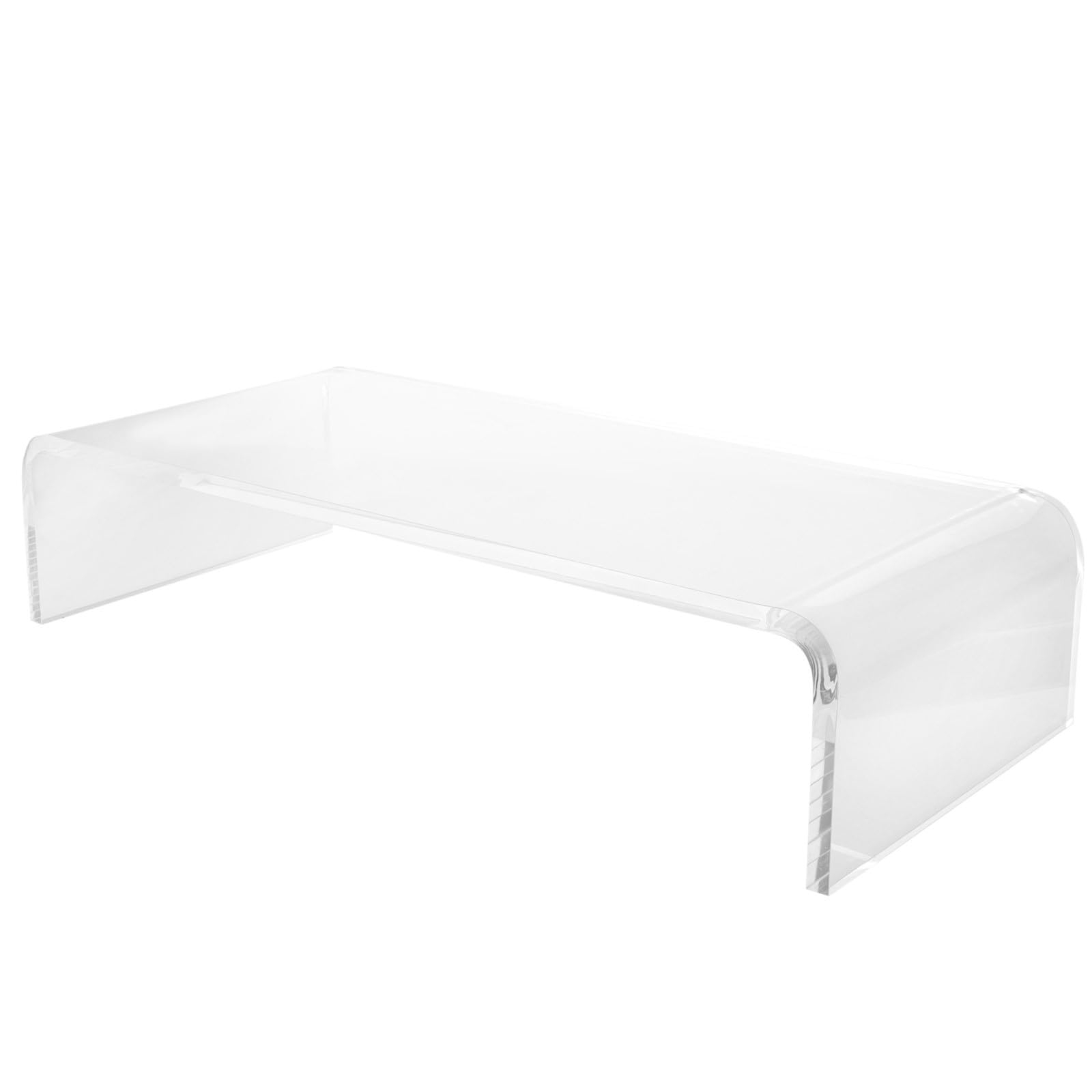 Artibetter Supporto per Tastiera in Acrilico Trasparente 45x20x10 Cm Copritastiera Rimovibile Antiscivolo e Base Rialzata Salvaspazio per Computer e Laptop Ufficio