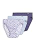 Jockey Women's Underwear Plus Size Elance French Cut - 3 Pack, Midnight Iris/Bouquet Bloom/Frothy Blue, 8