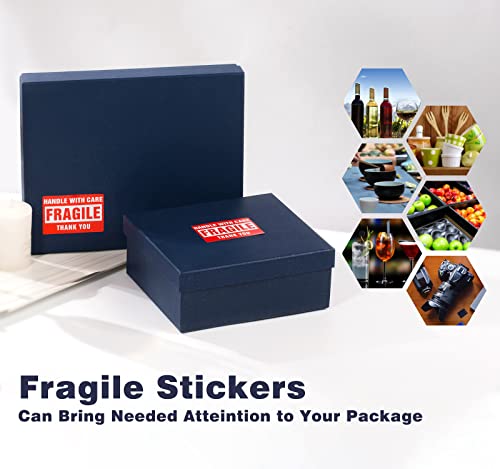 Image of Fragile Stickers for Shipping Moving Boxes 2000 Fragile Labels 2 x 3 Inch Fragile Tape for Shipping Handle with Care Sticker-4 Rolls, Red