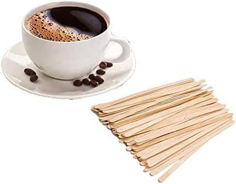 Cathys Candy Cart Large Bag of 1000 x 5.5 Inch Biodegradable Wooden Birchwood Coffee, Drink, Stirrers/Mixers. Ideal for Home Or Office Use. Non Plastic. Easy Recycle, Brown