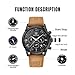 BENYAR Relojes para Hombre Analógico Movimiento Cuarzo Cronografo Impermeable Luminoso Moda Casual Reloj de Pulsera Correa de Cuero Elegante Regalo para Hombre Imagen de BENYAR Relojes para Hombre Analógico Movimiento Cuarzo Cronografo Impermeable Luminoso Moda Casual Reloj de Pulsera Correa de Cuero Elegante Regalo para Hombre