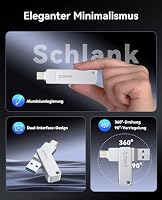 ORICO USB Stick 128 GB USB-C & USB-A, 150MB/s, USB 3.2 Gen 1, Silber, EB05 – Ansicht 4
