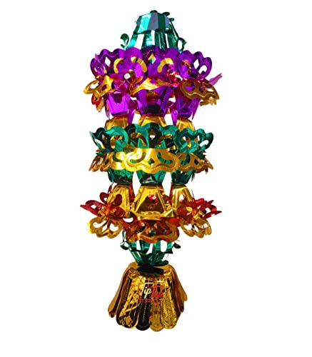 Image of Classic Metallic Folding Paper Hanging Lamps Chandeliers Garland (Multicolor) (Honey Lamp, 4 Pieces)