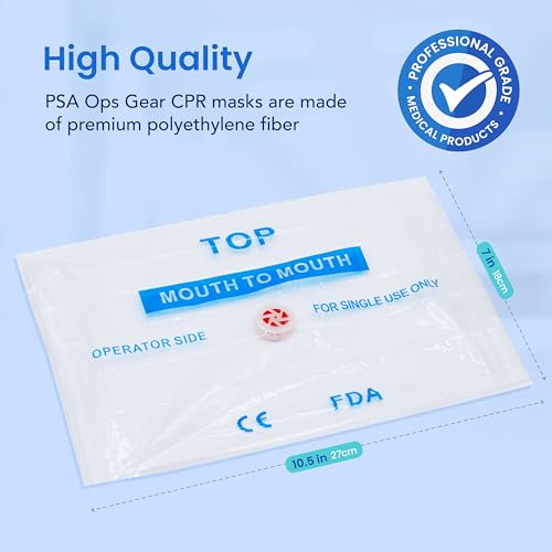 Image of CPR Face Shield Masks First-Aid Kit Trauma Essential Case of 2000