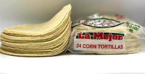 La Mejor Corn Tortillas 24Ct, Gluten-Free, For Tacos, Quesadillas, Enchiladas, Taquitos, Chilaquiles, Homemade Chips And Tostadas. (Pack Of 4) #TOP3