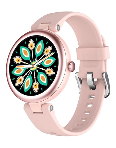 SHANG WING Lynn Smartwatch Damen,1.1 Zoll Klein Touchscreen Fitnessuhr Damen,Klein Stilvoll Fitnessuhr mit Schrittzähler...