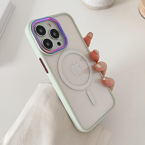 Coque de luxe iPhone 14 Pro transparente magnétique avec contour en acrylique premium