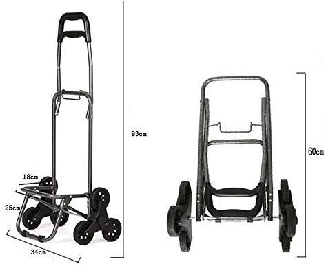 DEE Multifunktions-Einkaufstrolley, leicht, trendig, zusammenklappbar, Treppen Push/Pull Carts mit Sitzaufbewahrung… – Bild 4