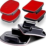 Adhesive Mounts for GoPro Cameras - 3x Curved & 3x Flat Mounts Bundle W/ 3M Sticky Pads- Tape Mount to Your Helmet/Bike/Board/Car- Fits ALL Go Pro Models - Premium Camera Accessories - 1 Year Warranty