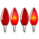 Gemütliche Fireglow-Atmosphäre: Die rote Farbglühbirne von Lamptobe strahlt rotes Umgebungslicht ab, ideal für Elektrofeuer, Halloween-Geisterhausszenen, Weihnachtsdekoration, Nachtlicht, Bar, Partylighting, Kronleuchter, Tischlampe usw.