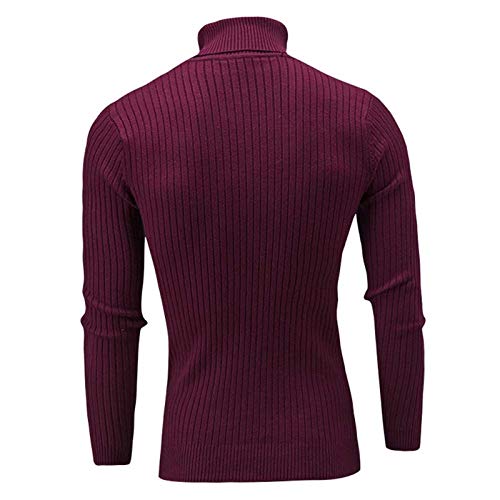 Mens Slim Fit Turtleneck Sweater Fall Winter Long Sleeve Soft Cozy Knitted Lightweight Thermal Mock Neck Pullover Sweater2