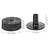 Yibuy Black Drum Set Replacement Parts 15mm Thick Felt Washers + Plastic Long Flanged Cymbal Sleeves Pack of 10 #3