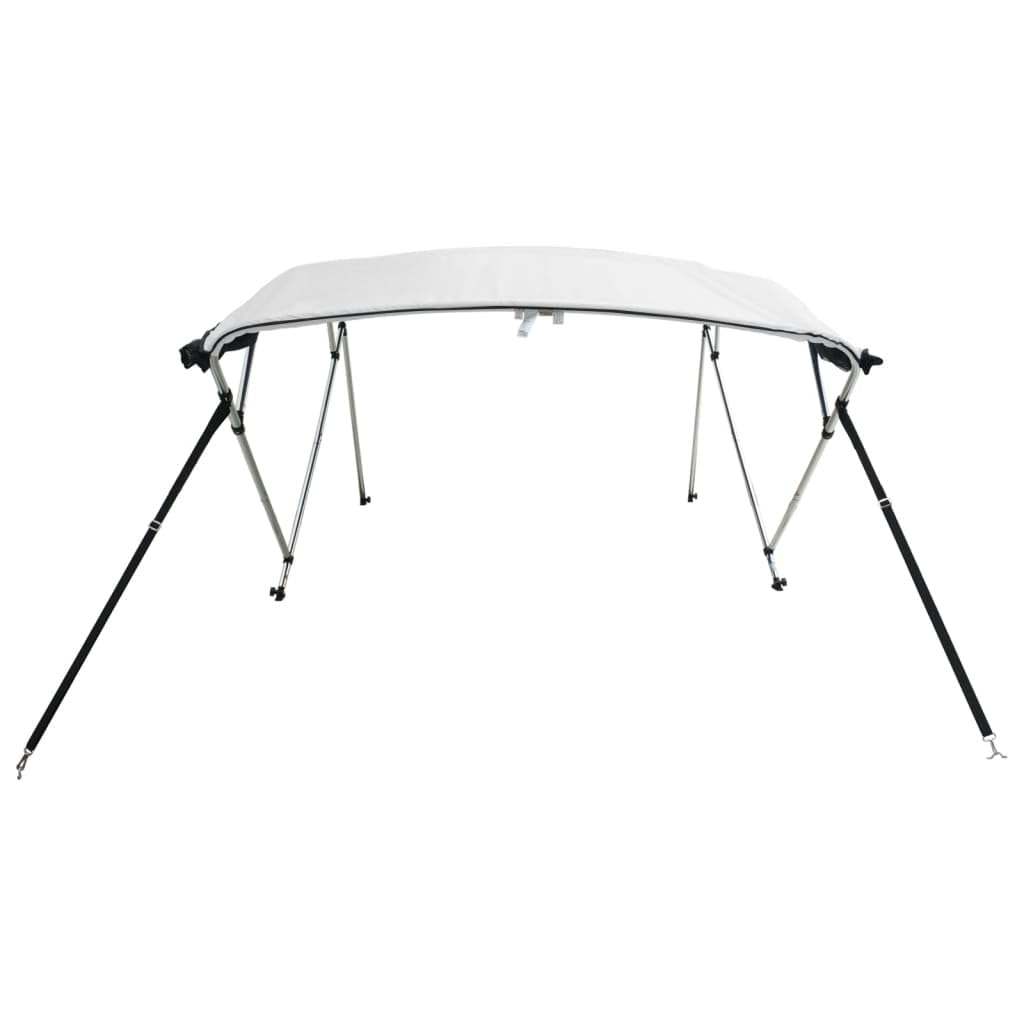 vidaXL Bimini di Prua Pareti Laterali Rete 4 Archi 243x(170-182)x137cm, bimini per imbarcazione, tendalino per barca, copertura per imbarcazione