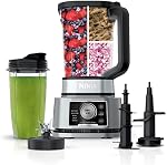 Ninja SS300C, Foodi 3in1 Power Blender & Processor System with Nutrient Extractor, 5 Auto-iQ Presets, Silver, 1200W (Canadian Version), 72oz