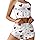 Générique Pyjama Femme Coton Satin Vetement Ete Short Court Été Respirant en Voile De 2 Pièce Ensemble Veste Polaire pour Nuits Chaudes Résistant À La Transpiration Pantacourt L
