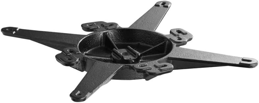Soro Essentials- 18” Cast Iron Restaurant Cross Table Spider Base Only- Fits 3" or 4” Round Column Perfect for Indoor and Outdoor Restaurants Coffee Shops Lounge Areas Home and More