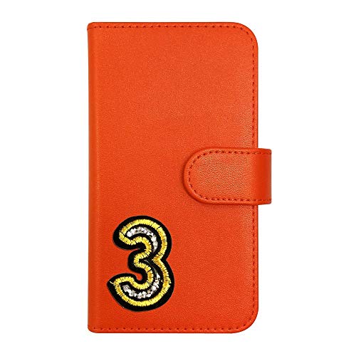 sslink Galaxy S25 FE SM-S731B �Ή� �P�[�X �蒠�^ �i���o�[ 3 ���b�y�� �w�ԍ� ���� �f�R �L���L�� (�I�����W) �_�C�A���[�^�C�v ���J�� �J�[�h���[ �t���b�v �J�o�[ �X�}�[�g�t�H��