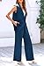PRETTYGARDEN Women's 2 Piece Outfits Sleeveless Suit Vest and Wide Leg Pants Business Casual Blazer Sets (Dark Blue,Small)