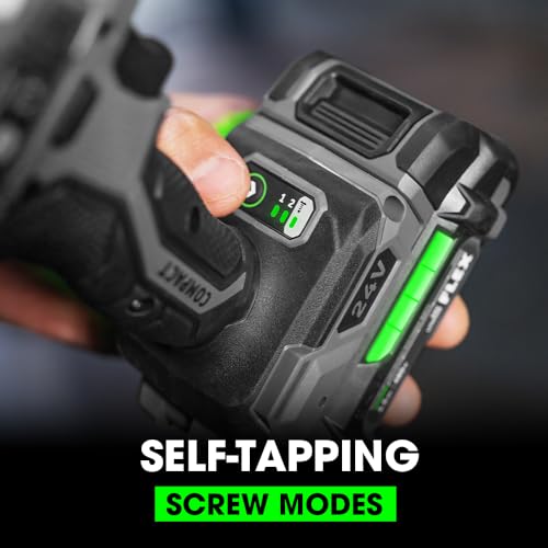 Image of FLEX 24V Brushless Cordless 1 /4-Inch Hex Compact Impact Driver Self-Tapping Screw Mode Kit with 2.5Ah Lithium Battery and 160W Fast Charger - FX1331-1A
