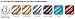 Rub N Buff Wax Metallic Finishes 6 Color Sampler Set 76336R