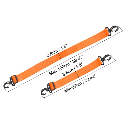PATIKIL 100cmx3.8cm Ski Boot Carrier Strap, 4 Pack Snowboard Boots Adjustable Carrying Strap for Ski Boots Roller Skates - Image 2