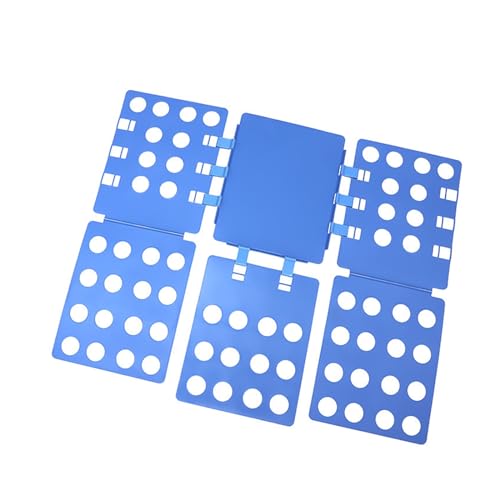 プラスチック製衣類折りたたみボード - シャツや家庭用収納ツールを簡単に素早く収納できるランドリーフォルダー(Blue)