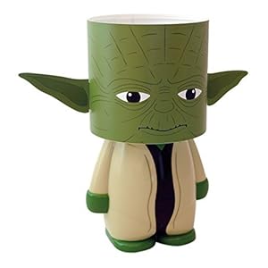 Look Alite Usb-H25X13X12 Cm Star Wars Yoda Lampada LED da Scrivania con Funzionamento A Batteria O Micro USB 50 W, Multicolore, One size