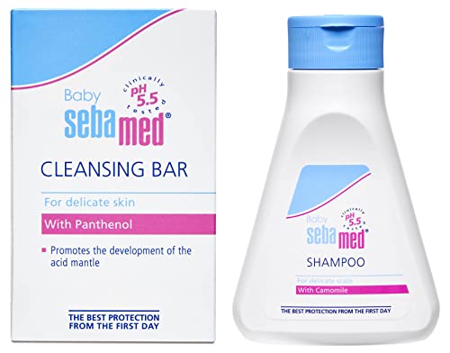 Image of SebaMed Baby Cleansing Bar (150g) & Baby (Children) Shampoo 150ml Combo