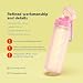 JMEY Air Water Up Bottle with Flavour Pod,32oz Leakproof Scented Water Bottle,BPA &Leak Proof Free Drinking Bottles, Sports Water Bottle with Straw Perfect for Office,School,Gym,and Sports-(Pink)