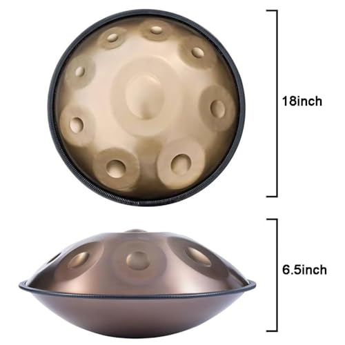 TOCTUS Handpan Steel Drum 9 Tonos Negro 18 pulg miniatura 6