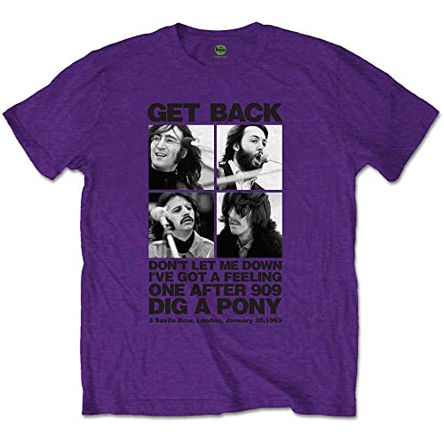 Image of The Beatles 3 Savile Row Official Tee T-Shirt Mens Unisex (X-Large) Purple