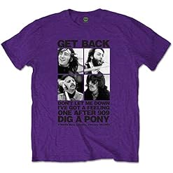 The Beatles 3 Savile Row Purple Officiel T-Shirt Hommes Unisexe - Les Beatles, Paul McCartney, John Lennon, RIngo Starr, George Harrison