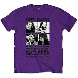 The Beatles 3 Savile Row Purple Officiel T-Shirt Hommes Unisexe - Les Beatles, Paul McCartney, John Lennon, RIngo Starr, George Harrison