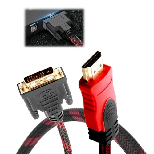 Uoww 2.8M Cable HDMI a VGA para Computadora, Escritorio, Cable Adaptador de HDMI a VGA, Shell Nylon Chapado en Oro Soporte 24+1/Alta Velocidad 1080p/Full HD para Portátil, PC, Monitor, Proyector
