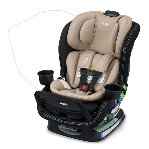 Britax Poplar S Convertible Car Seat, 2-in-1 Car Seat with Slim 17-Inch Design, ClickTight Technology, Sand Onyx