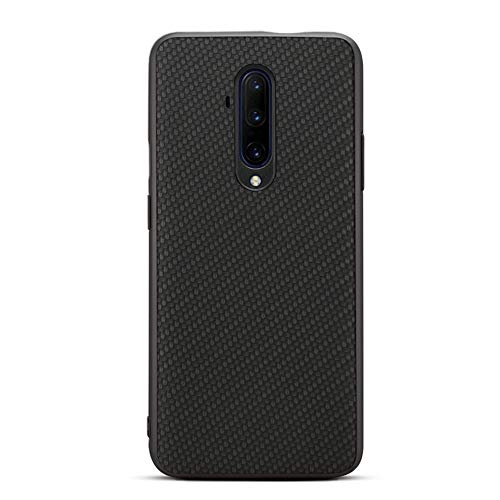 GOGODOG Kompatibel mit OnePlus 7T PRO Hülle Hülles Cover Vollständige Abdeckung Ultra dünn Matte Anti-Rutsch Kratzen Beständig Mode Kohlefaser Softshell (Kohlefaser)