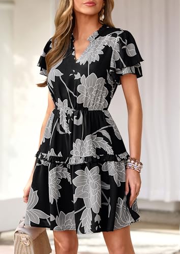 Image of PRETTYGARDEN Womens Summer Floral Beach Dresses