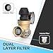 RVGUARD RV Water Pressure Regulator Valve With An Adjustable Knob, NO Tool Required, Brass Lead-Free Water Pressure Reducer with Gauge and Inlet Screen Filter for RV Camper Travel Trailer