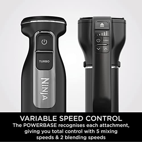 Ninja Foodi 3-in-1 Hand Blender, Hand Mixer & Chopper [CI100UK] 850W, Black