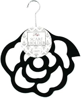 Black Rose Flocked Scarf and Accessory Holder