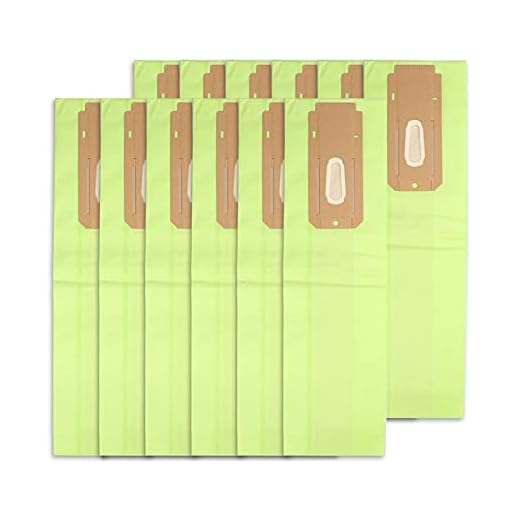 Pack 12 Vacuum Bags for Oreck XL XL2 Replacement Dust Bag Type CC,CCPK8 CCPK8DW Parts BM06 Kit, Fit All Oreck XL Upright Vacuum Cleaner, Green