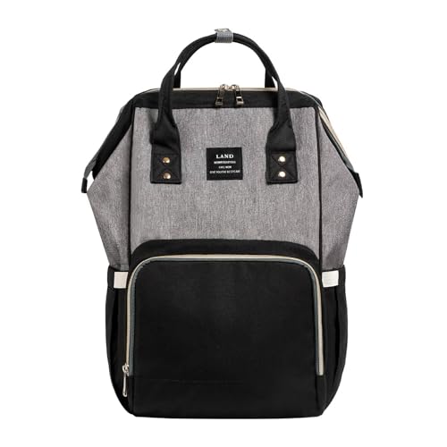 THE LAND Mochila Bolsa Maternidade, Original, Básica, Marca d’água LANDUO, Até 5kg, 11 Bolsos Funcio