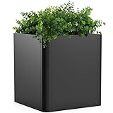 Metal Square Planter Box, Galvanized Steel Planters for Outdoor Plants, 24'x...