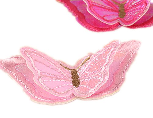 Assorted Colors 12Pcs 3D Butterfly Iron On Patches Sew On Embroidered Appliques Diy Motif For Clothing Decoration #TOP4