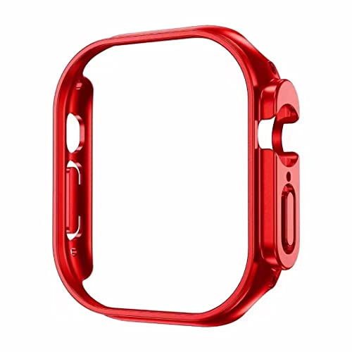 Coque Apple Watch Ultra 49 mm cadre rigide rouge anti-rayure bumper évidé